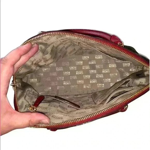 MICHAEL KORS Brown/Red Satchel - Picture 10 of 11